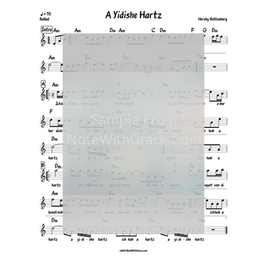 A Yidishe Hartz Lead Sheet (Hershy Rottenberg) Single: 2018-Sheet music-NoteWithGrace.com