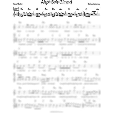 Aleph Beis Gimmel Lead Sheet (Yaakov Schwekey) In Honor Of Rabbi Rubashkin-Sheet music-NoteWithGrace.com