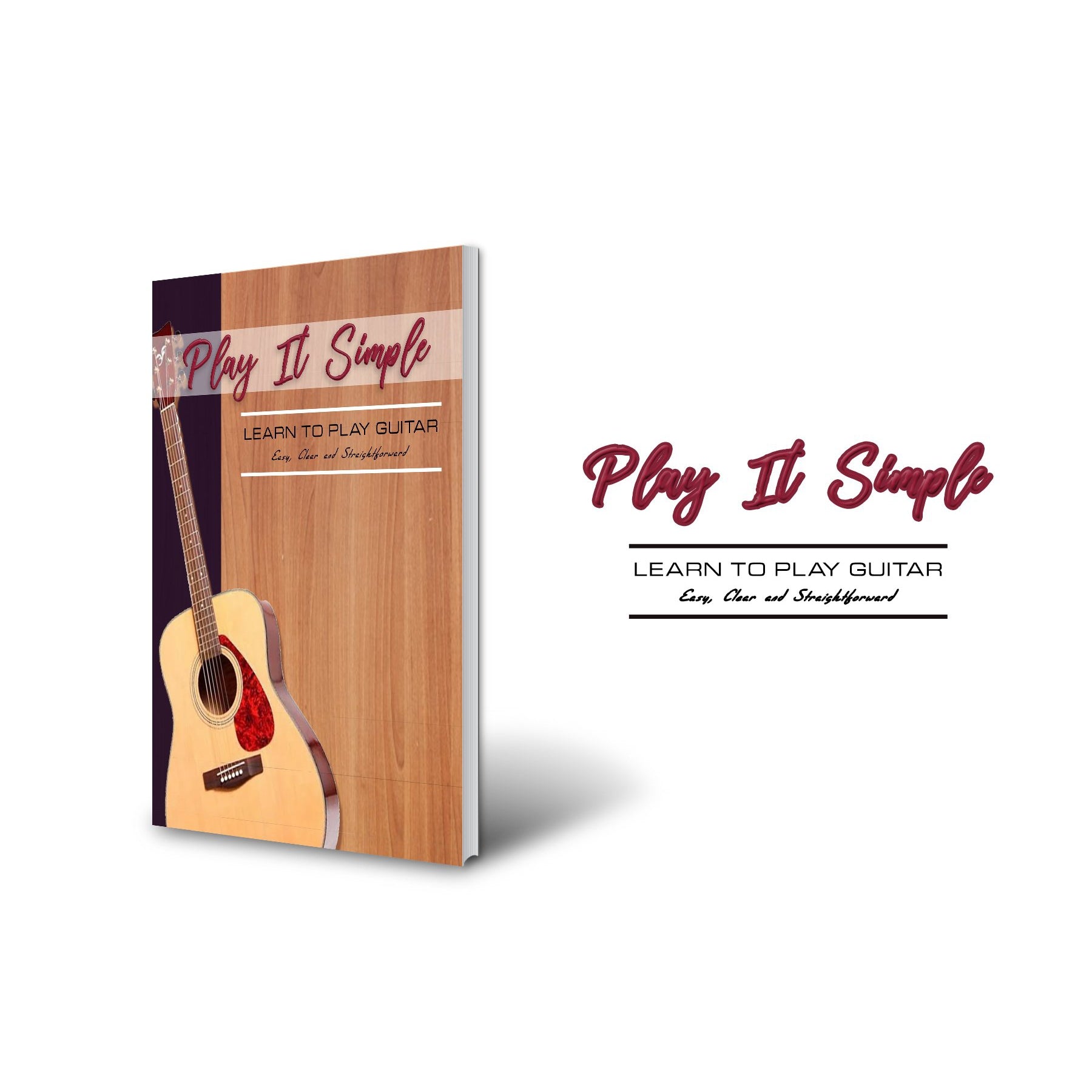 Play It Simple Learn To Play Guitar-Music Book-NoteWithGrace.com
