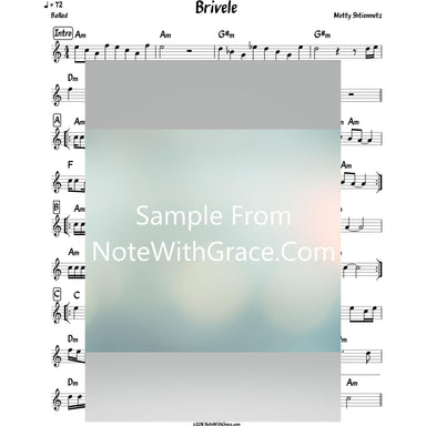 Brivele Lead Sheet (Motty Steinmetz) Album: Haneshama Bekirbi-Sheet music-NoteWithGrace.com