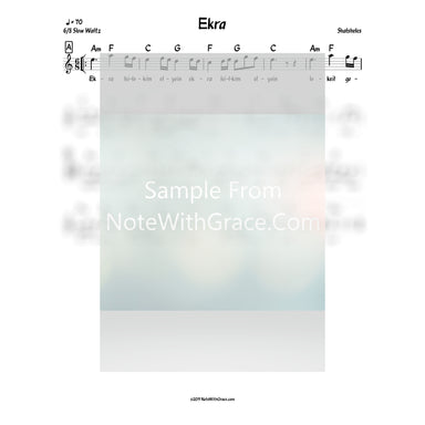 Ekra Lead Sheet (Shalsheles) Shalsheles Junior Released 2005-Sheet music-NoteWithGrace.com