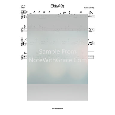 Elokai Oz Lead Sheet (Yaakov Schwekey) Single 2018-Sheet music-NoteWithGrace.com