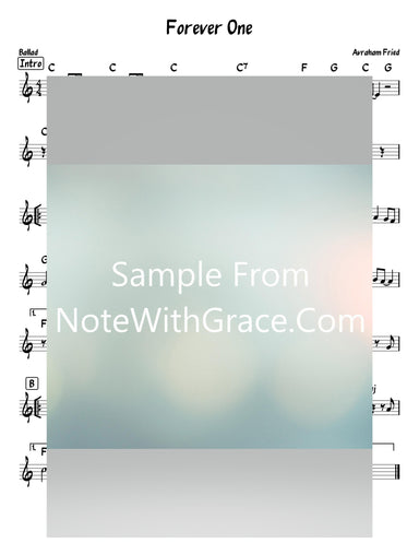 Forever One Lead Sheet (Avrohom Fried) Album Forever One 2010-Sheet music-NoteWithGrace.com