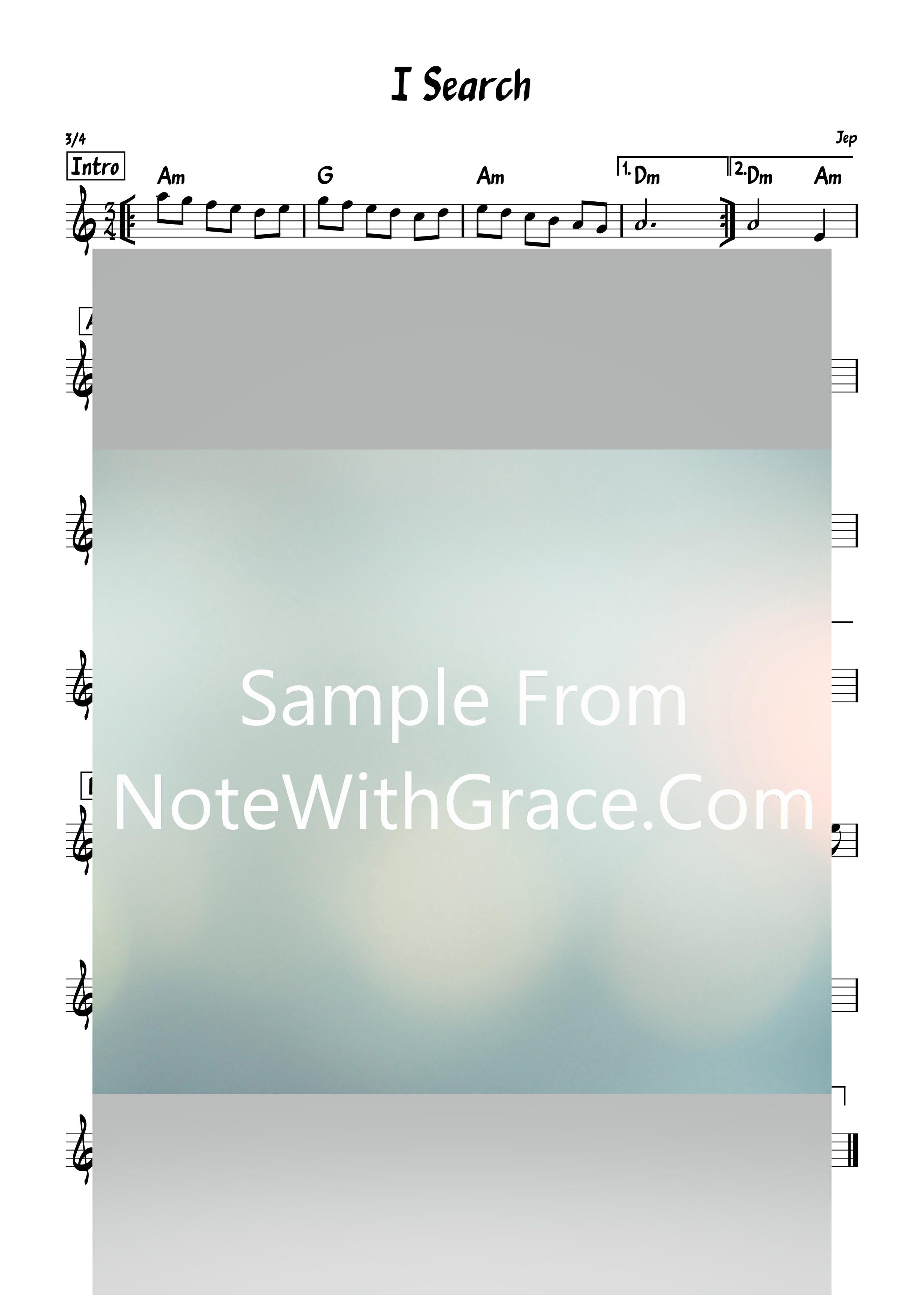 I Search And I Wonder Lead Sheet (JEP Group - Suki & Ding) Album: Jep, Vol. 2-Sheet music-NoteWithGrace.com