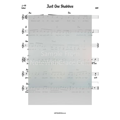 Just One Shabbos Lead Sheet (MBD) Album: Just One Shabbos Released 1991-Sheet music-NoteWithGrace.com