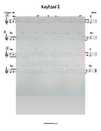 Keitzad Merakdim Tune Lead Sheet (World)-Sheet music-NoteWithGrace.com