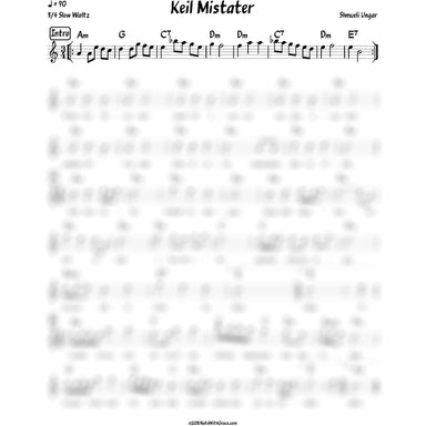 Keil Mistater Lead Sheet (Shmueli Ungar) Album: Mach A Bracha-Sheet music-NoteWithGrace.com