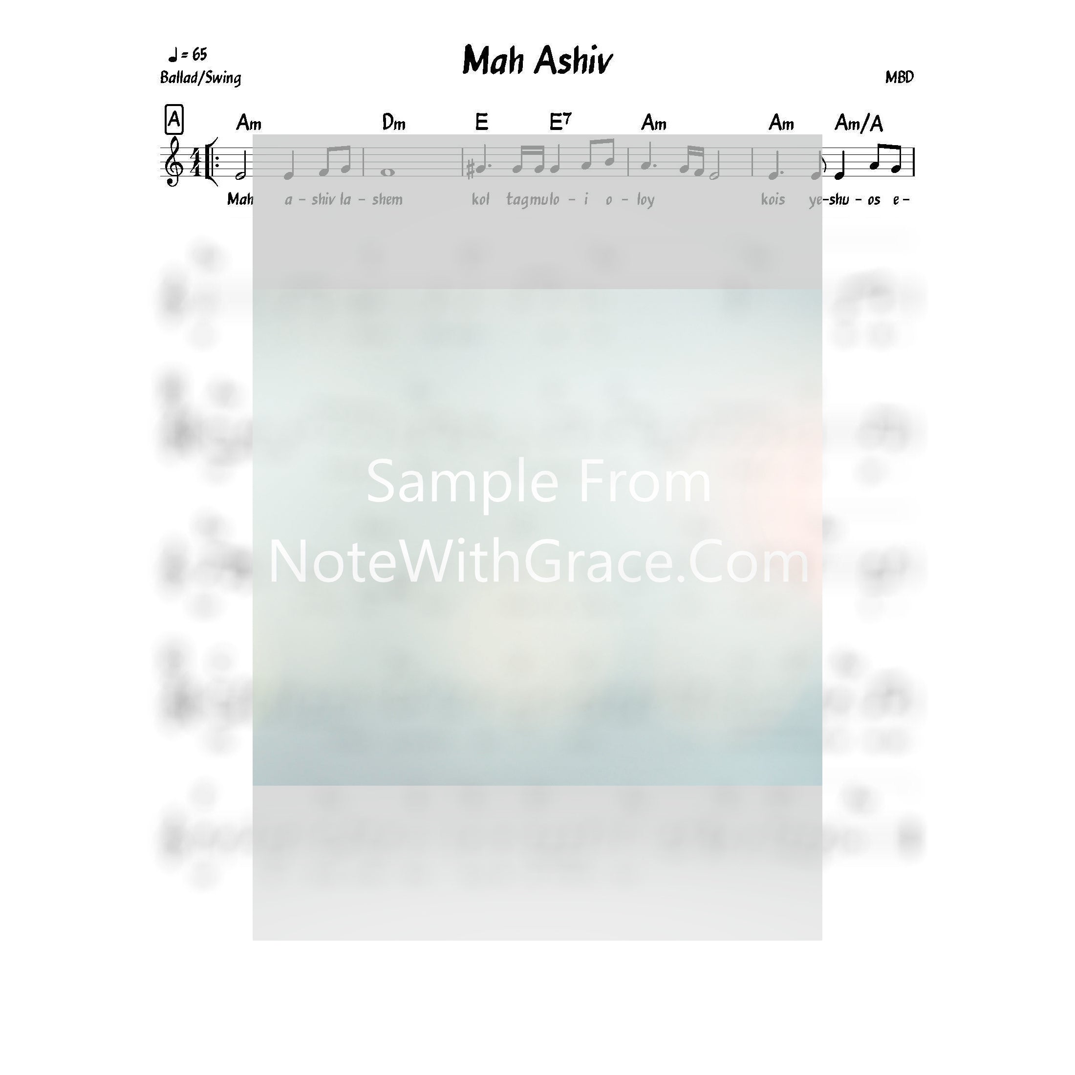 Succos Bundle Lead Sheets (Mixed Collections)-Sheet music-NoteWithGrace.com