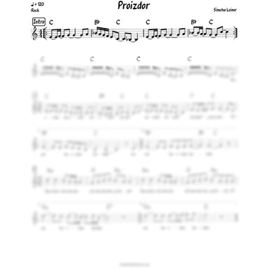 Proizdor Lead Sheet (Simchah Leiner) Album: SL2-Sheet music-NoteWithGrace.com
