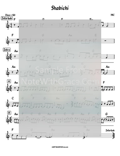 Shabichi Lead Sheet (YBC/Yeshiva Boys Choir) Album: YBC III - Shabichi 2010-Sheet music-NoteWithGrace.com