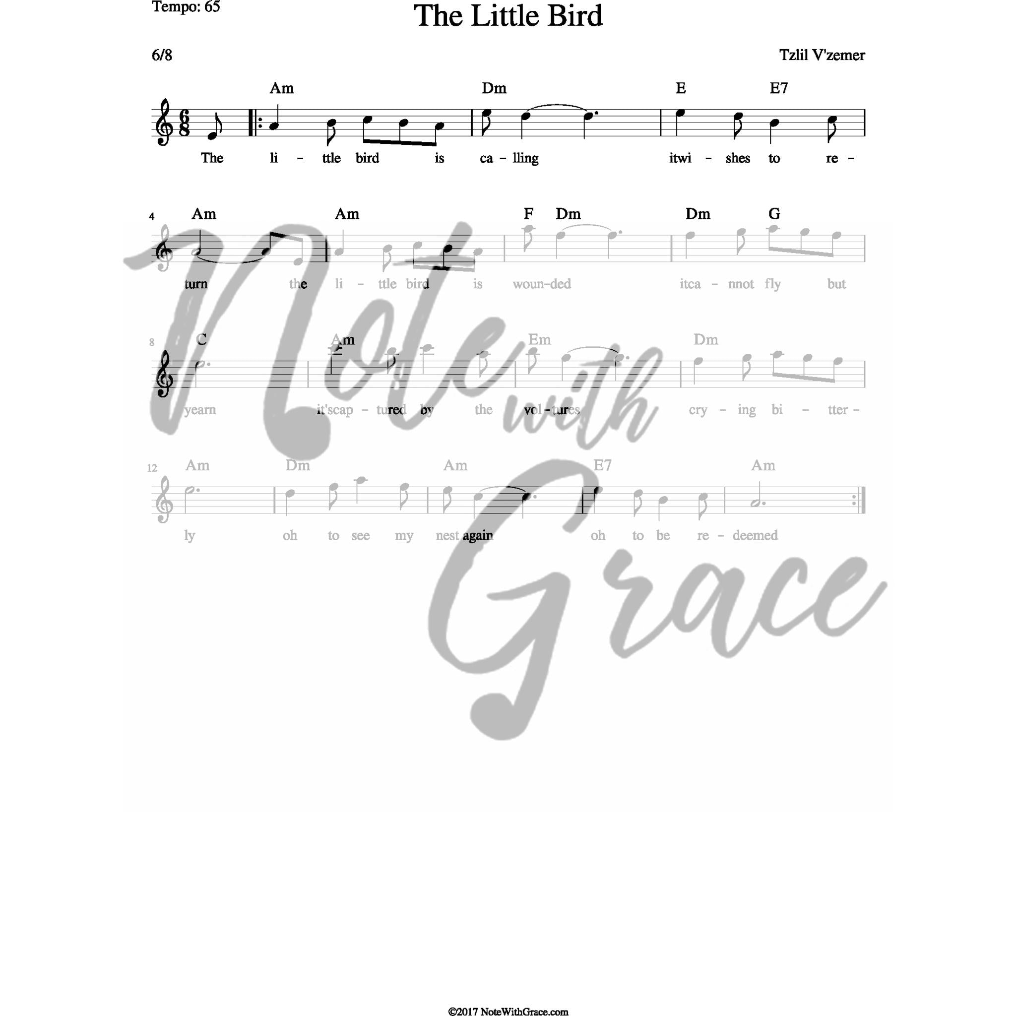 The Little Bird Lead Sheet (MBD)-Sheet music-NoteWithGrace.com