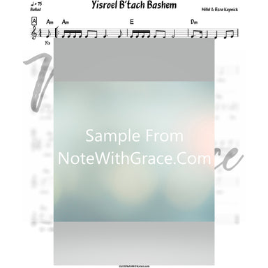 Yisroel B'tach Bashem Lead Sheet (Hillel & Ezra Kapnick)-Sheet music-NoteWithGrace.com