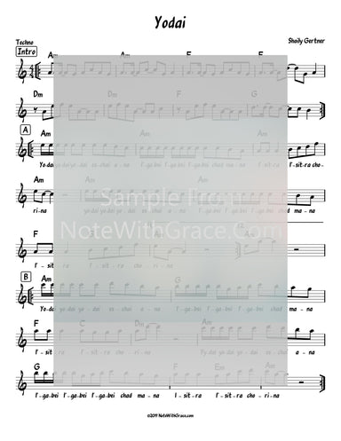Yodai Lead Sheet (Shloimy Gertner) Album Yehaleli 2019-Sheet music-NoteWithGrace.com