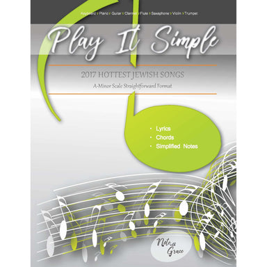 Play It Simple Hottest Jewish Hits 2017-Music Book-NoteWithGrace.com